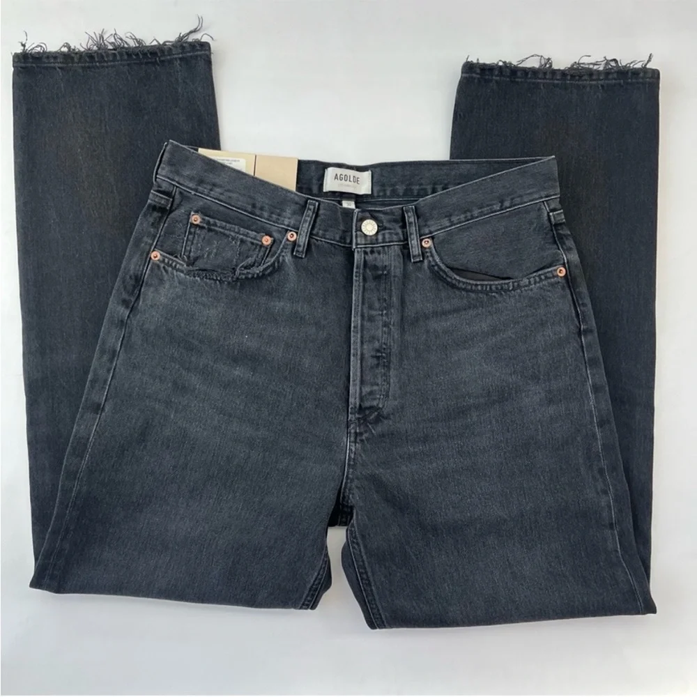 AGOLDE Black Straight Leg Jeans - Picture 2 of 5